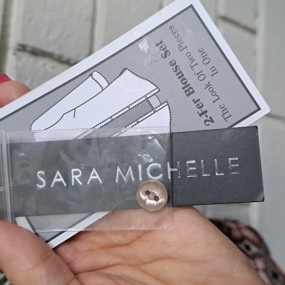 Sara Michelle 2 Piece Floral Paisley Blouse Set. Size 3X NWT - Picture 11 of 12